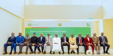 Minister for Energy and Green Transition, Dr John Abdulai Jinapor at the ECOWAS Meeting with other ECOWAS Ministers of Energy