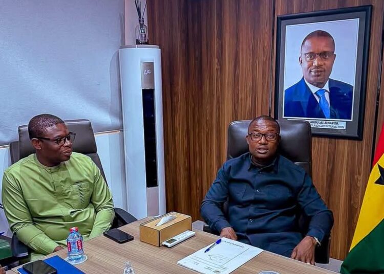 Photo of the minister for Energy and Green Transition, Dr John Abdulai Jinapor and Deputy Minister for Energy and Green Transition, Richard Gyan-Mensah
