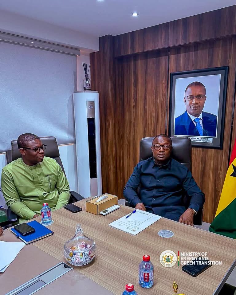 Photo of the minister for Energy and Green Transition, Dr John Abdulai Jinapor and Deputy Minister for Energy and Green Transition, Richard Gyan-Mensah