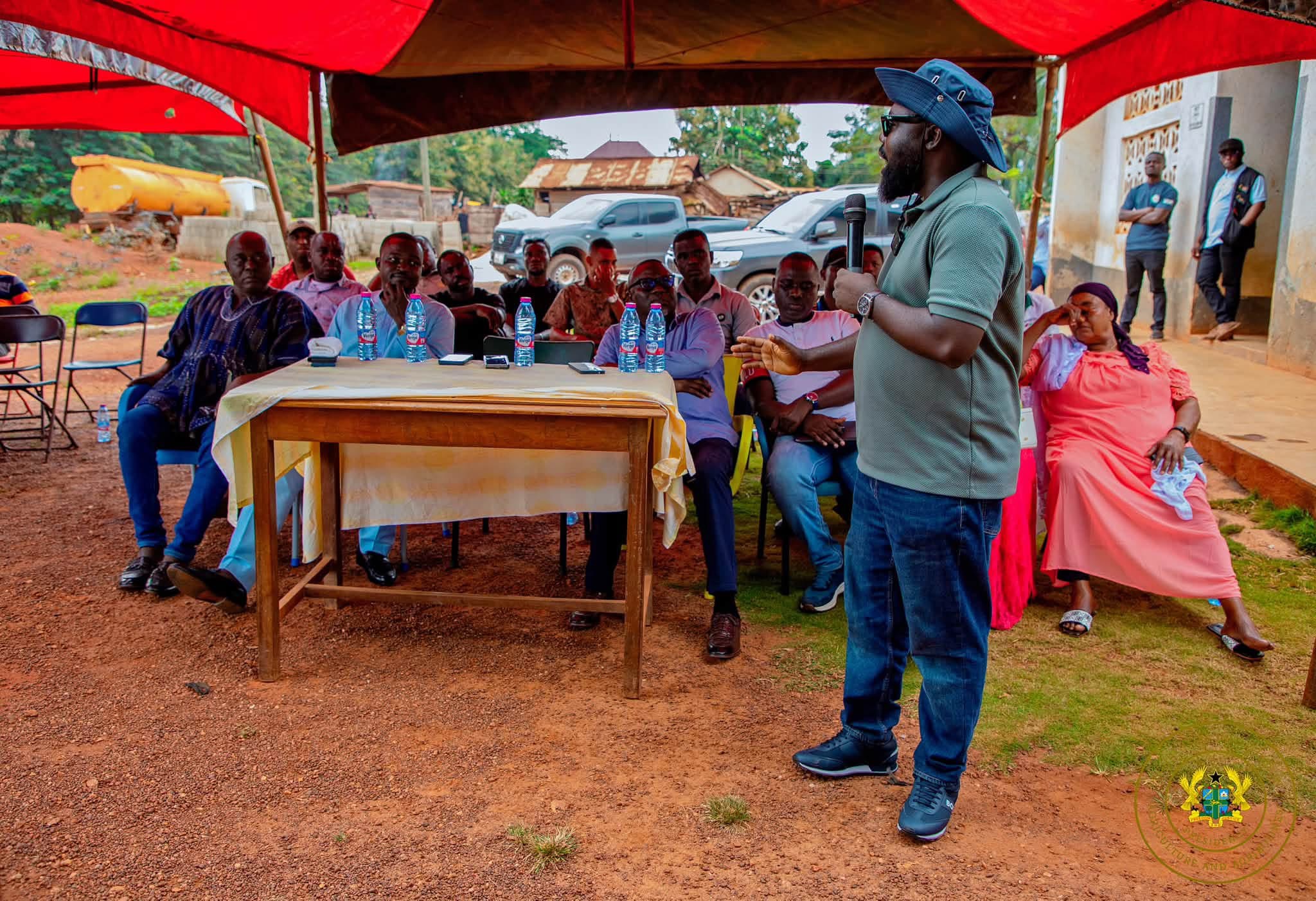 DR. Peter Boamah Otukonor, Director of the Presidential Initiative in Agriculture and Agribusiness Engaging Farmers on the Dobidi Initiative in Dorma West