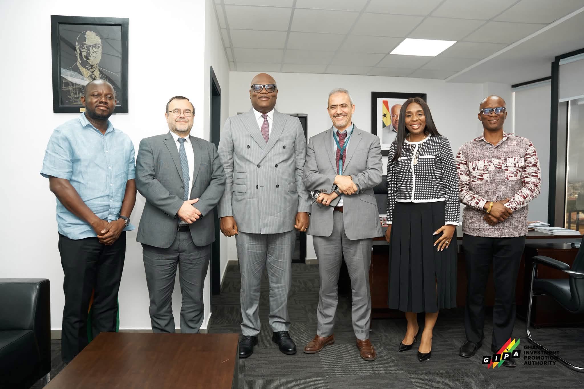 The CEO of GIPA, Mr. Simon Madjie Engaging Societe Generale Ghana on Morocco Investment Opportunities