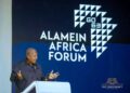 President Mahama Delivering His Address at the Alamein Africa Forum in Alamein, Egypt