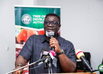 TCDA Deepens Stakeholder Engagement on Tree Crops Laws in Wa 2 The CEO of TCDA, Dr. Andy Osei Okrah Addressing Stakeholders at the Third National Stakeholders Engagement at Wa