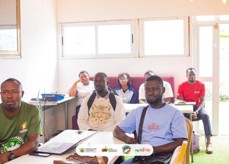Adwumawura Programme Equips Entrepreneurs with Practical Marketing Skills 1 Participants Paying Key at the Adwumawura Programme