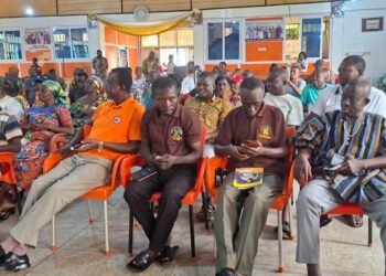 COCOBOD Takes Cocoa Reforms to Farmers 2 Cocoa Farmers at the COCOBOD face to face Stakeholder Engagement