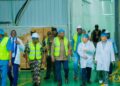 H.E. John Dramani Mahama with Some Government Officials to Inspect the Ghato Food Ltd.