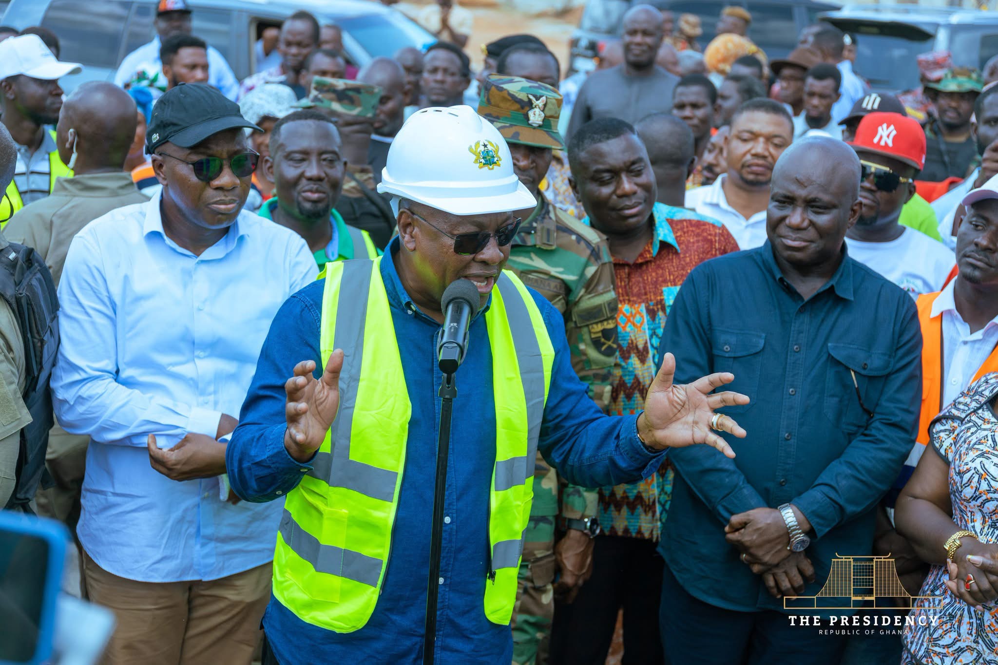 President John Dramani Mahama Inspecting the Bechem Poultry Processing Factory