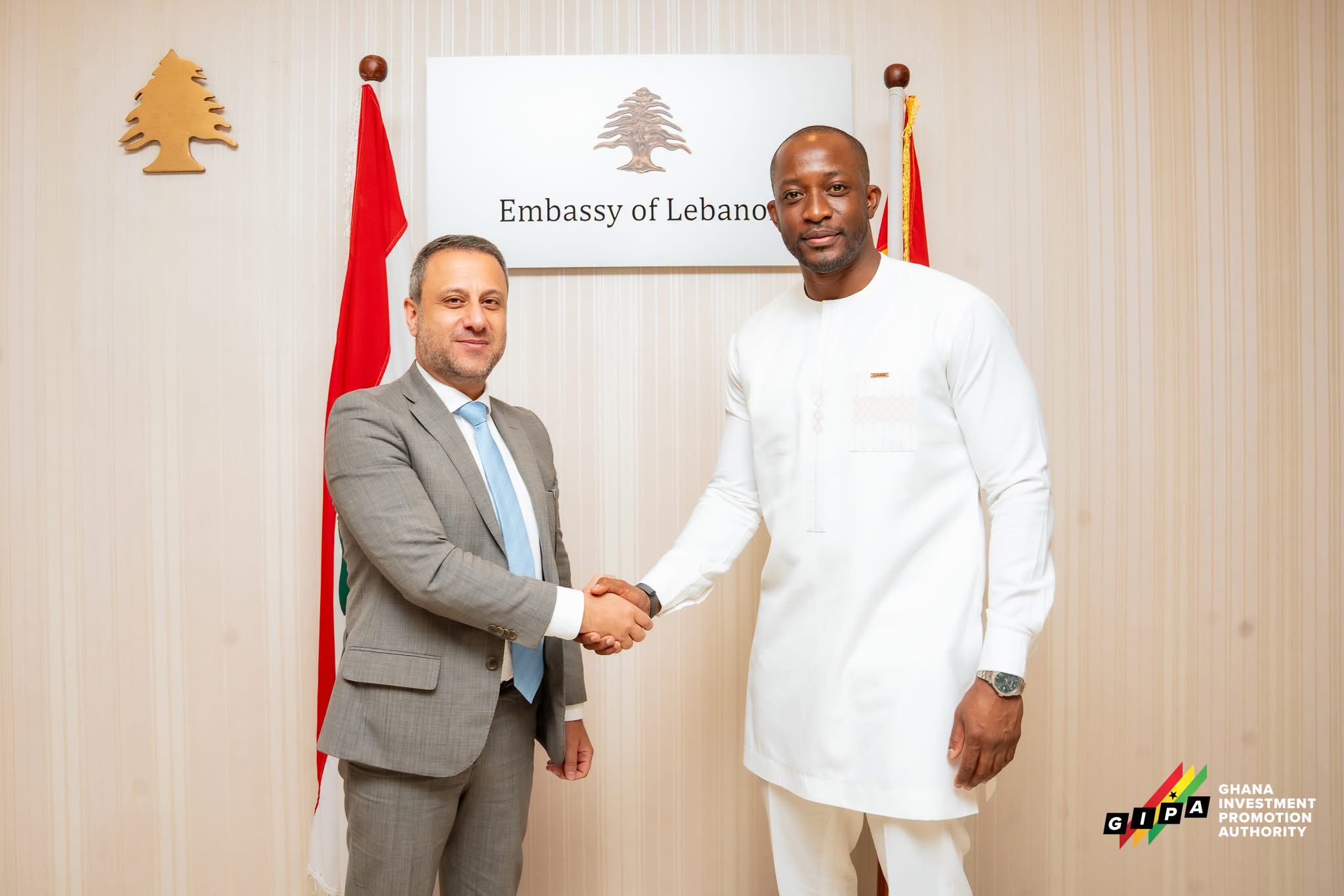The Deputy CEO of GIPA, Mr. Abdul Razak Baba and the Lebanon Ambassador to Ghana, H.E Fouad Khazzaka