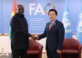 Hon, Eric Opoku, Ghana's Minister for Food and Agriculture and the FAO Director -General, Dr. Qu Dongyu in Rome Italy