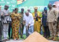 President Mahama and other High Level Government Officials During the Sod Cutting