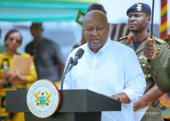 President Mahama and other High Level Government Officials During the Sod Cutting