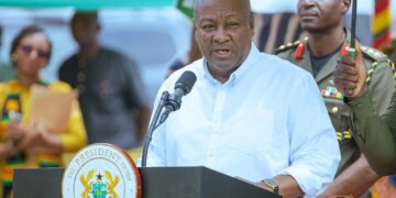 President Mahama and other High Level Government Officials During the Sod Cutting