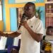 A Facilitator Engaging Cocoa Framers in the Volta and Oti Region About the New Cocoa Reforms