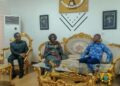 Hon. Elizabeth Ofosu-Adjare received by Burkina Faso’s Minister for Industry, Trade and Handicrafts, Serge Ghaniodem, and Ghana’s Ambassador to Burkina Faso, Kenneth Akibate
