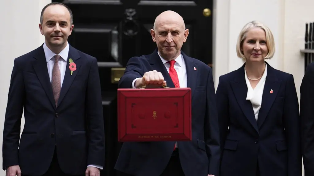 UK Chancellor Outlines Ukraine Support, Defence and Welfare Reforms 3 John Healey pictured with the iconic red