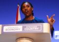 Kemi Badenoch addresses the Conservative Party conference