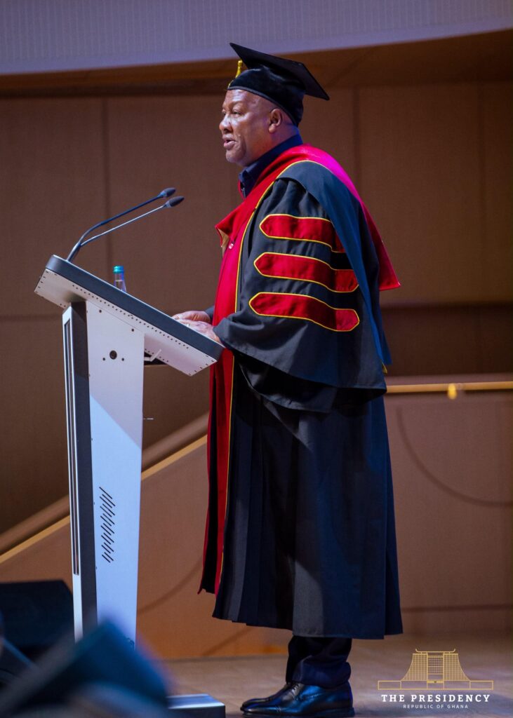 Mahama: African Leaders Must Turn Liberation Ideals into Action 4 President John Dramani Mahama speaking at the People’s Friendship University of Russia (RUDN) in Moscow