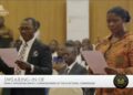 President Mahama Swears-in of Dr Joseph Kwaku Asamoah and Emelia Afi Agbenyo as Deputy Chairpersons of the Electoral Commission at the Jubilee House