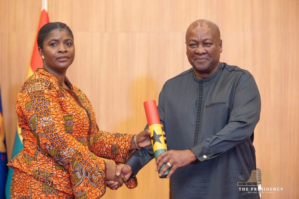 Osae-Kwapong Urges Public to Judge Agbenyo by Conduct 4 President John Dramani Mahama with Emelia Afi Agbenyo