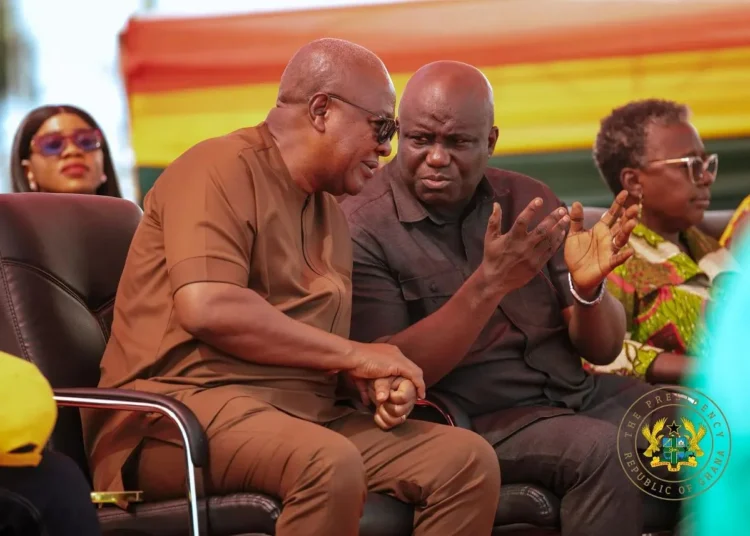 Food Output Gains Strengthen Ghana’s Import Substitution Drive 1 President Mahama with Agric Minister Eric Opoku
