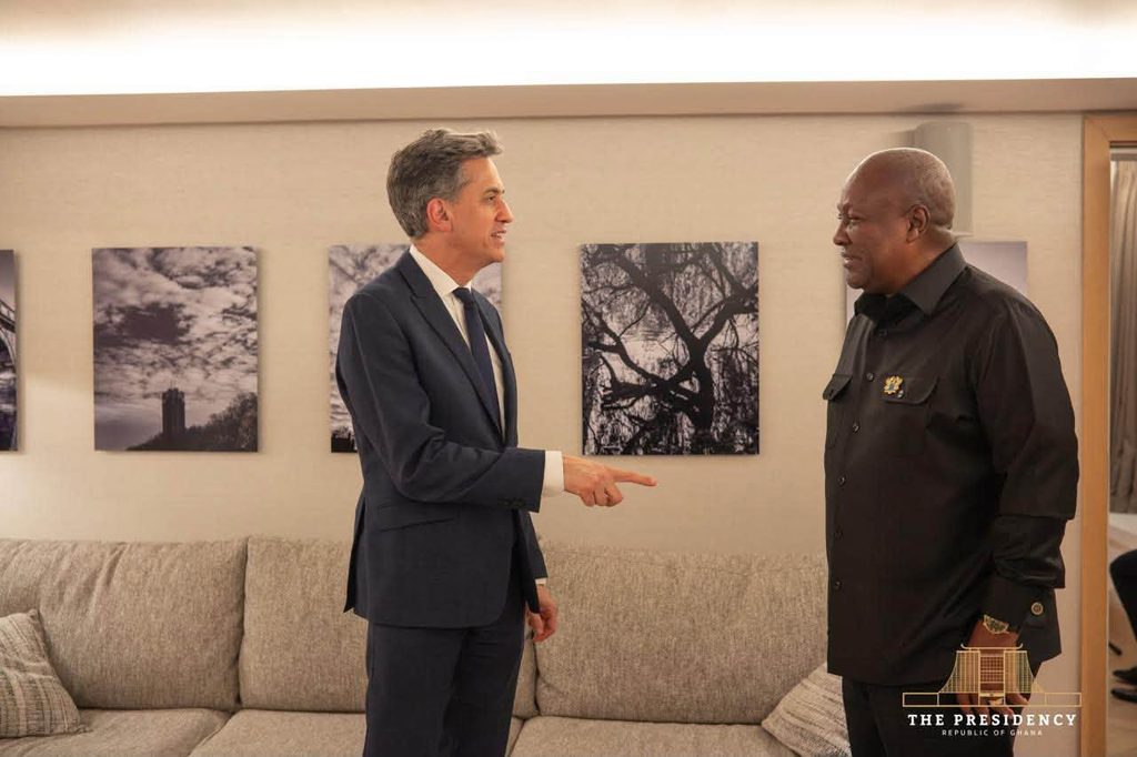 Mahama, UK Foreign Secretary Discuss Trade and Investment in London 5 President John Dramani Mahama meets UK Foreign Secretary Ed Miliband in London to strengthen Ghana-UK relations, with discussions focused on trade, investment and shared global priorities.