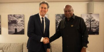 President John Dramani Mahama meets UK Foreign Secretary Ed Miliband in London to strengthen Ghana-UK relations, with discussions focused on trade, investment and shared global priorities.