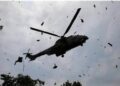 A military helicopter