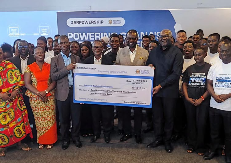 Karpowership Ghana Awards GH¢210,550 Scholarships to TTU Students 1 Karpowership, Managing Director of Karpowership Ghana, Ing. Oscar Kojo Amonoo-Neizer, of 63 engineering students at Takoradi Technical University (TTU)