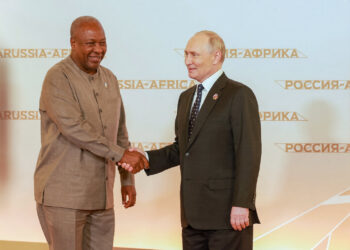 President John Dramani Mahama and  Vladimir Putin
