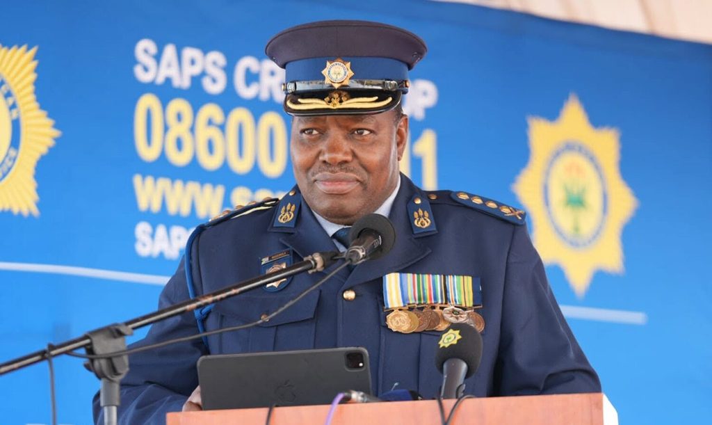 reinstated National Police Commissioner General Fannie Masemola 1