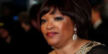 FILE PHOTO: Zindzi Mandela, daughter of former South African president Nelson Mandela, arrives for the Royal premiere of 