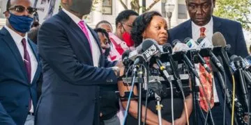 Blake's family and attorneys speak to reporters. Image credit: Reuters