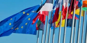 cropped euro flags