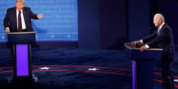 First Presidential Debate between Trump and Biden. Image: AP