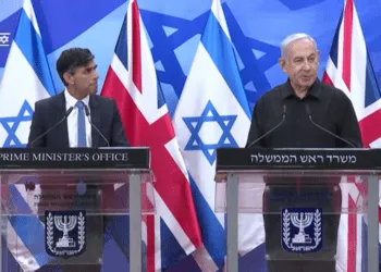 Netanyahu Frames Israel-Hamas War As Battle Between Forces Of Evil And Forces Of Progress 10 Israeli Prime Minister, Benjamin Netanyahu (right) speaks alongside UK Prime Minister, Rishi Sunak.