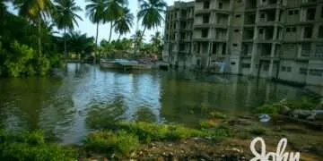 Devastation cause by Akosombo dam spillage.