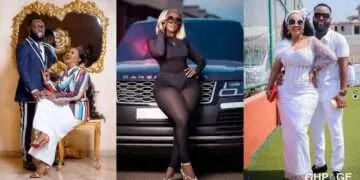 Nana Ama McBrown and her husband, Maxwell Mensah and alleged side chick, Serwaa Prikels