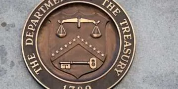 U.S Treasury Department symbol.