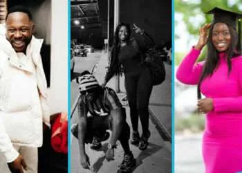 Medikal and his sister, Petrah Adwoa Frimpong