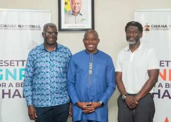 Hon. Edward Abambire Bawa, CEO of GNPC, welcomed a delegation from Springfield led by its CEO, Kevin Okyere