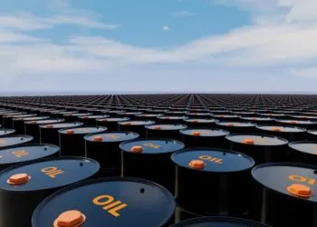 An installation depicting barrel of oil of OPEC