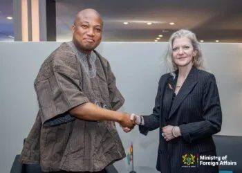 US Lifts Visa Restrictions on Ghana After Successful Diplomatic Talks 5 Hon. Samuel Okudzeto Ablakwa,with Allison Hooker, US Under Secretary of State for Political Affairs,