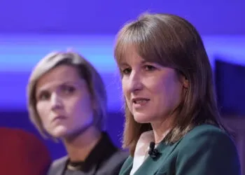 Chancellor Rachel Reeves (right) speaking at the Global Progress Action Summit