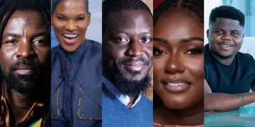 Rocky Dawuni, Anita Erskine, Ibrahim Mahama, Dentaa Amoateng MBE, and Wode Maya